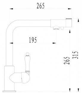 Смеситель для кухни ZORG Zorg Sanitary ZR 320 YF-33 ЧЕРНЫЙМЕТАЛЛ